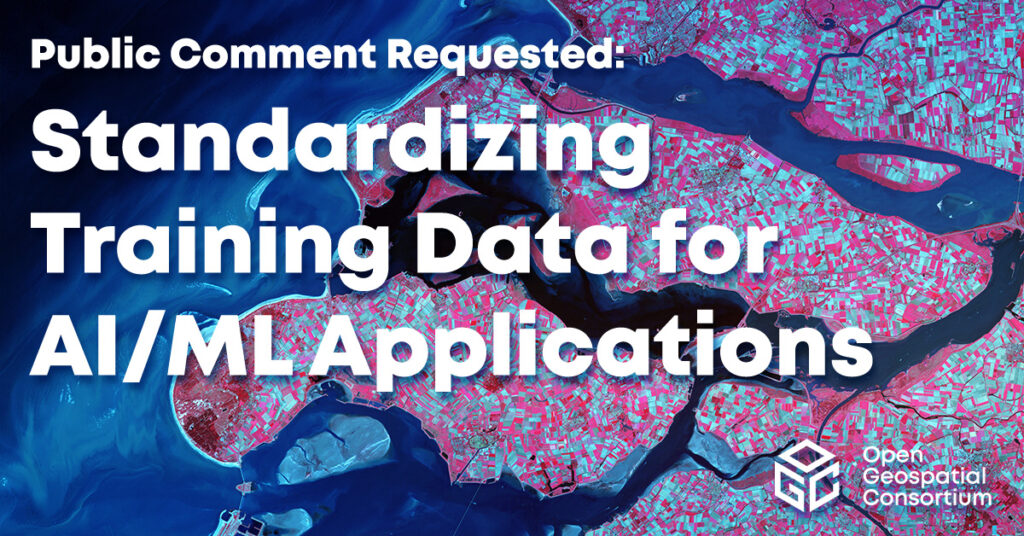 Public Comment Requested for standardizing training data for AI/ML applications